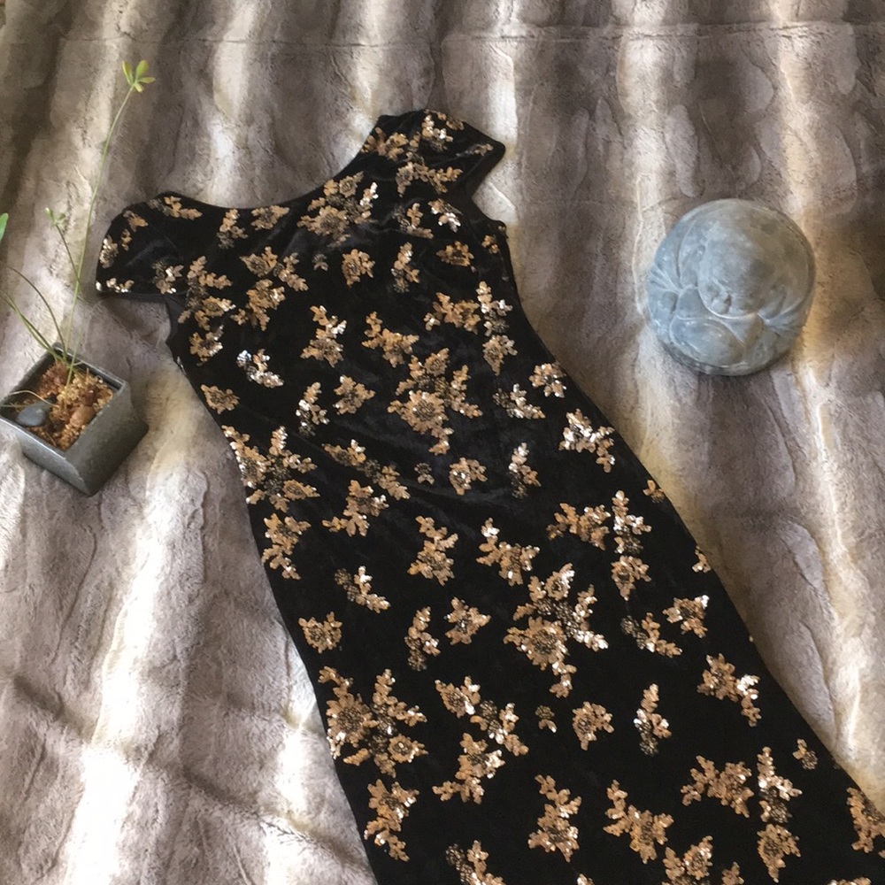 Black and Gold Calvin Klein Dress